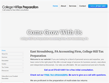 Tablet Screenshot of collegehilltax.com